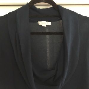 Caslon silk/cashmere sweater, deep cowl neckline